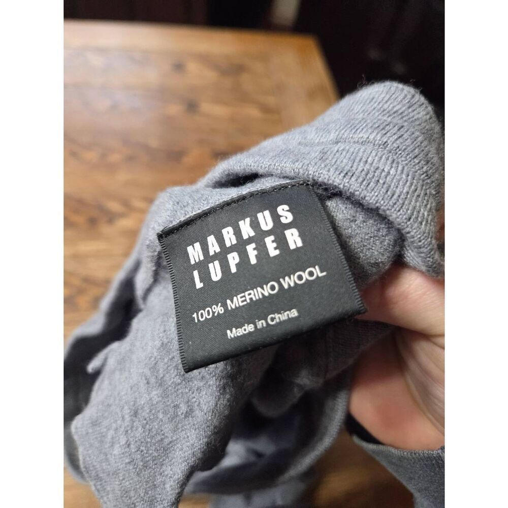 Markus Lupfer heart 100% wool grey pants sz Small - Picture 3 of 4